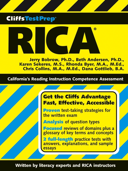 Title details for CliffsTestPrep RICA by Jerry Bobrow, Ph.D. - Available